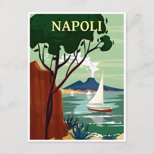 Napoli, Italy Vintage Travel naples italian europe Postcard