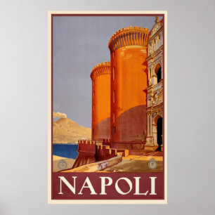 Napoli, Italy Vintage Travel Poster