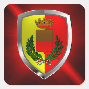 Napoli Mettalic Emblem Square Sticker