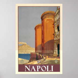 Napoli Naples Campania Italy Vintage Travel Poster