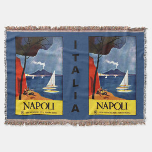 Napoli (Naples) vintage travel throw blanket