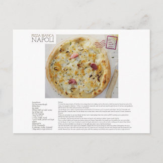 NAPOLI Pizza Bianca Recipe Postcard