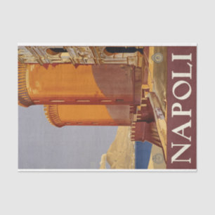 Napoli Travel Poster Decoupage Tissue Paper