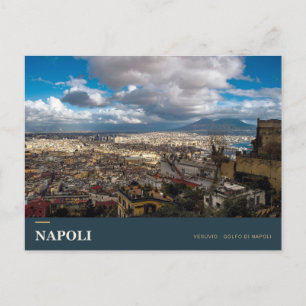 Napoli Vesuvius and Bay Panorama Postcard