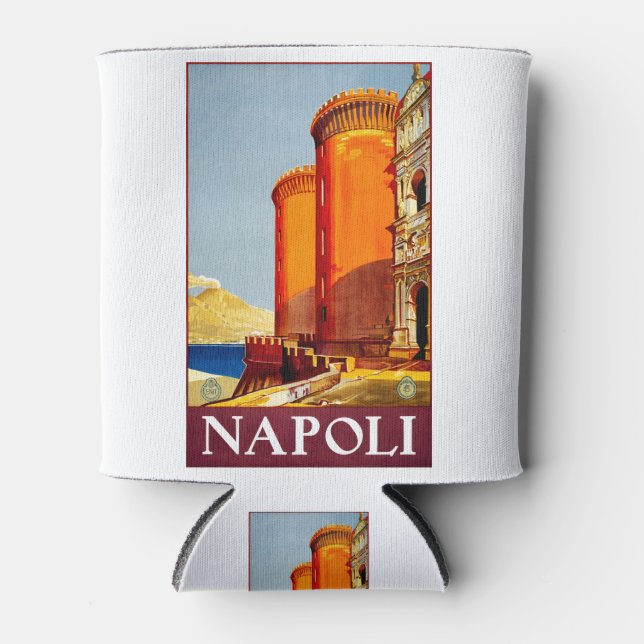 Napoli vintage travel ad can cooler (Front)
