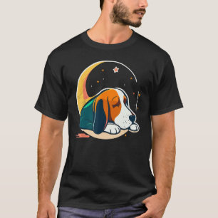 Napping Basset Hound pajama on Basset Hound Sleepi T-Shirt