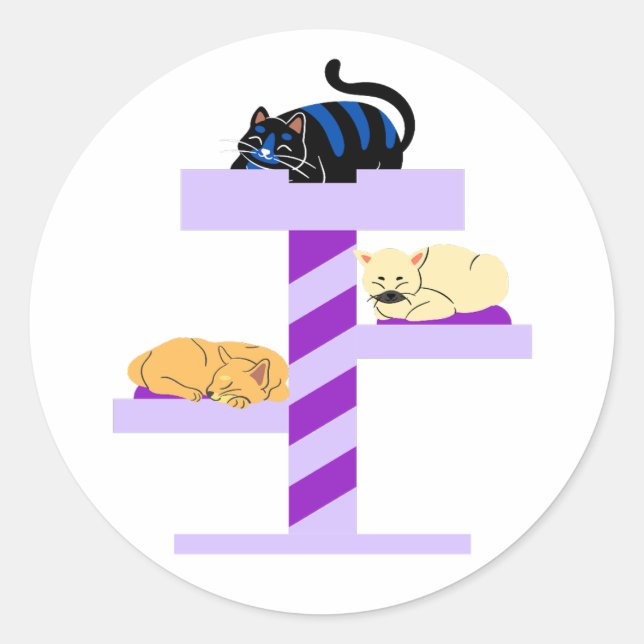 Napping Cat Sticker (Front)
