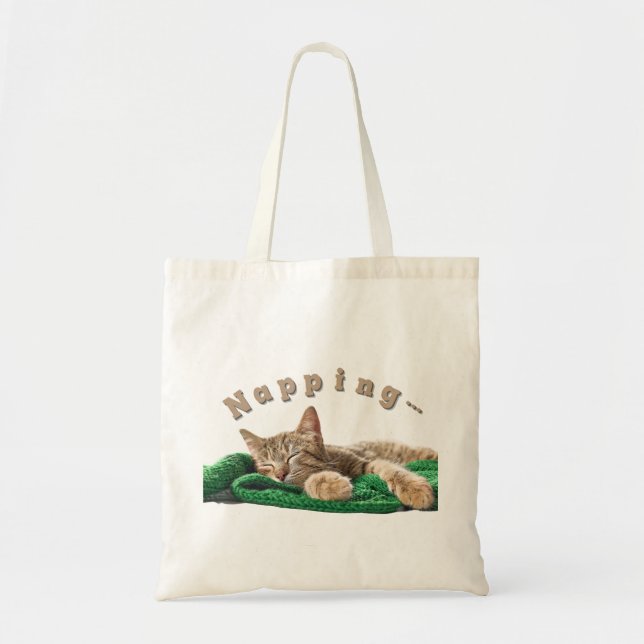 Napping cat tote bag (Front)