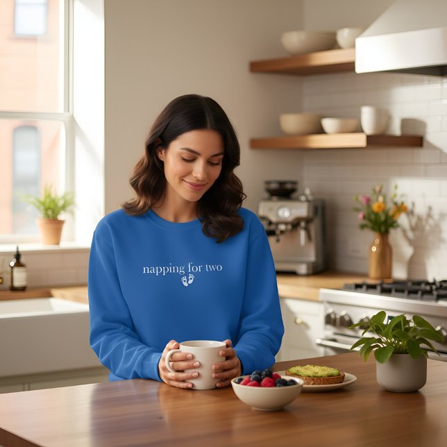 Napping for Two , Cute Pregnancy Reveal  Sweatshirt (Creator Uploaded)