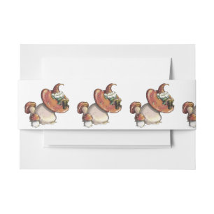 Napping Gnome Invitation Belly Band