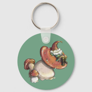 Napping Gnome Key Ring