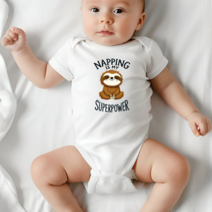 Napping is My Superpower Baby Bodysuit
