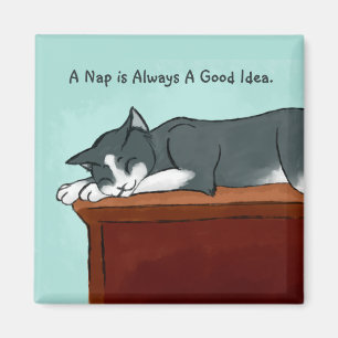 Napping Kitty Magnet