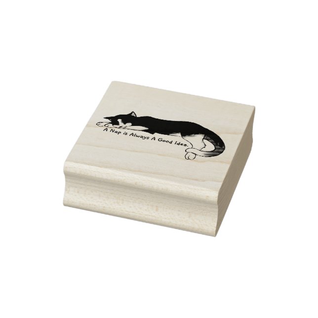 Napping Kitty Rubber Stamp (Stamp)