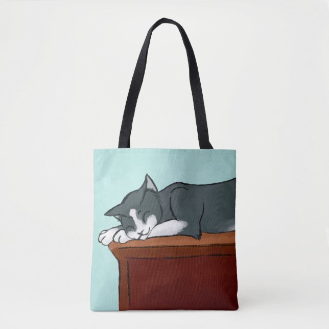 Napping Kitty Tote Bag (Front)