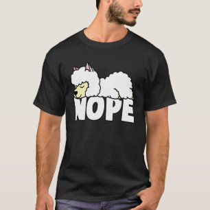 Napping Llama Tee Nope Lazy Alpaca Lover Pets Fan