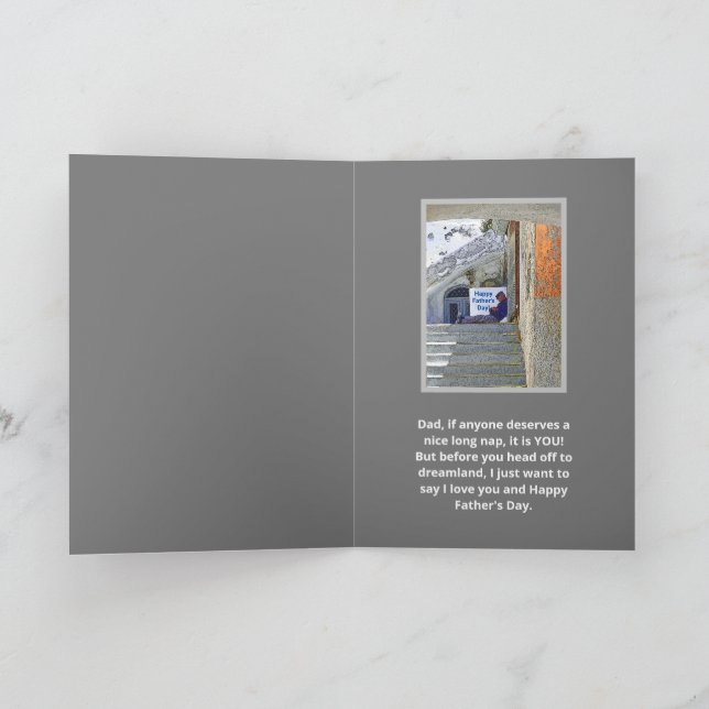 NAPPING MAN/HAPPY FATHER'S DAY CARD (Inside)