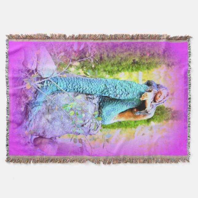 napping mermaid throw blanket (Front)