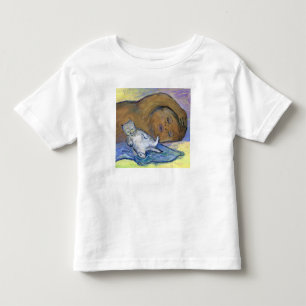 Napping Milk Drunk Baby & Kitten Custom T-Shirt