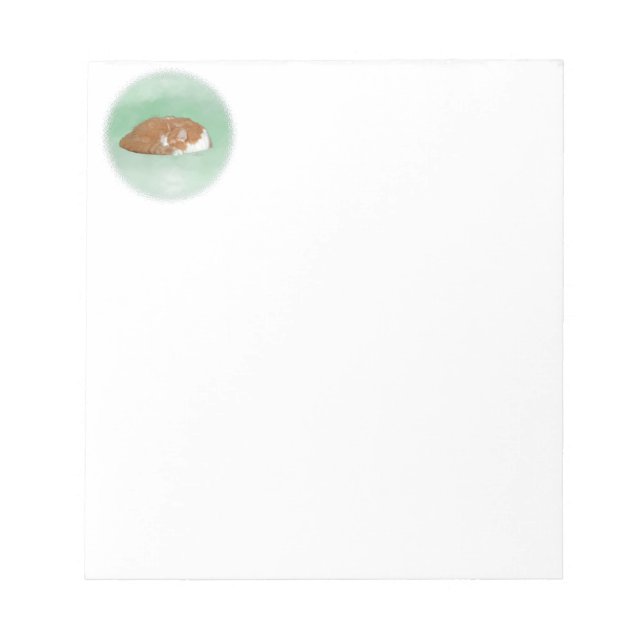 Napping Orange Kitty Notepad (Front)