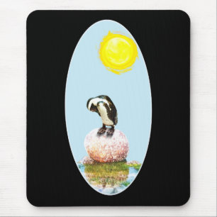 Napping Penguin in the Sun Mouse Mat