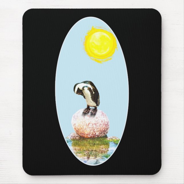 Napping Penguin in the Sun Mouse Mat (Front)