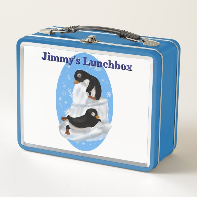 Napping Penguins Lunchbox (Front)