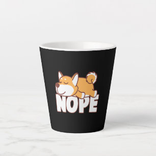 Napping shiba inu   funny nope lazy pet gift latte mug