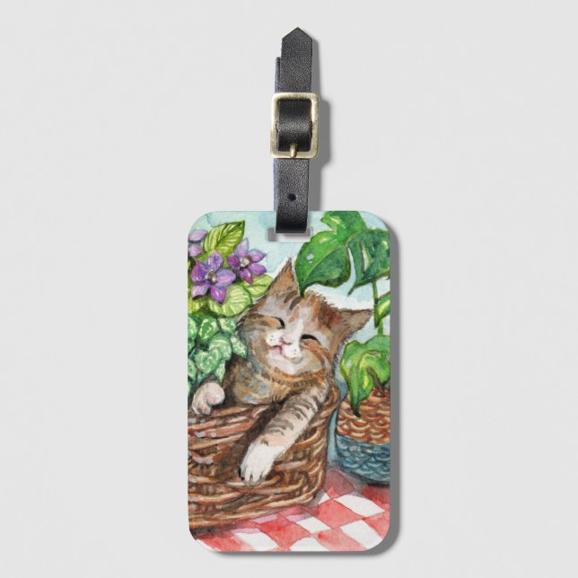 Napping Therapy Luggage Tag (Front Vertical)