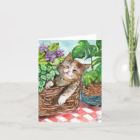 Napping Time Comfy Cat Art by Patricia Chu