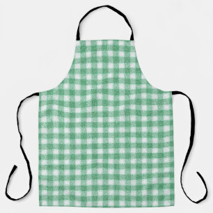 Nappy Mint Green Gingham Apron