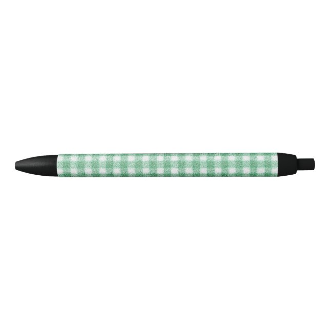 Nappy Mint Green Gingham  Black Ink Pen (Front)