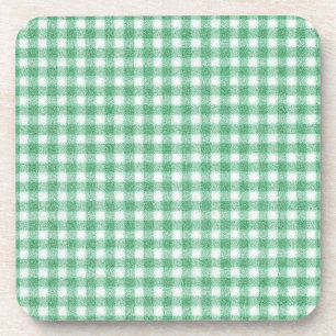 Nappy Mint Green Gingham Coaster