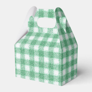 Nappy Mint Green Gingham Favour Box
