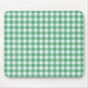 Nappy Mint Green Gingham  Mouse Mat
