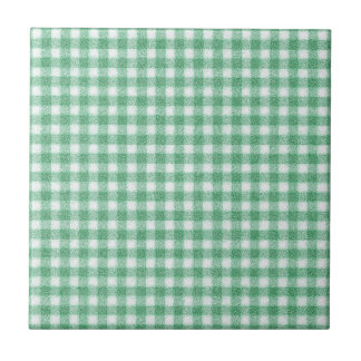 Nappy Mint Green Gingham Tile
