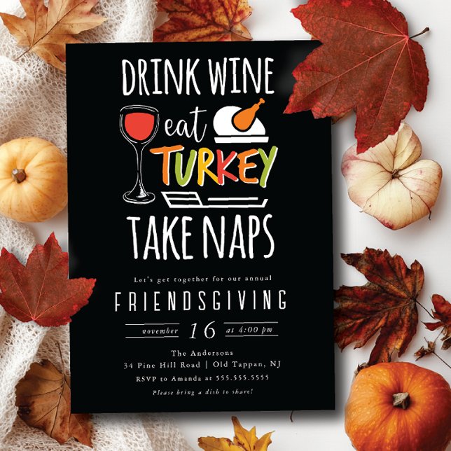 Naps and Nibbles Friendsgiving  Invitation (Creator Uploaded)