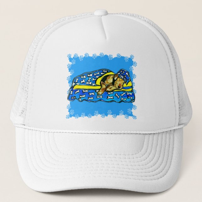 Naptime Airedale Trucker Hat (Front)