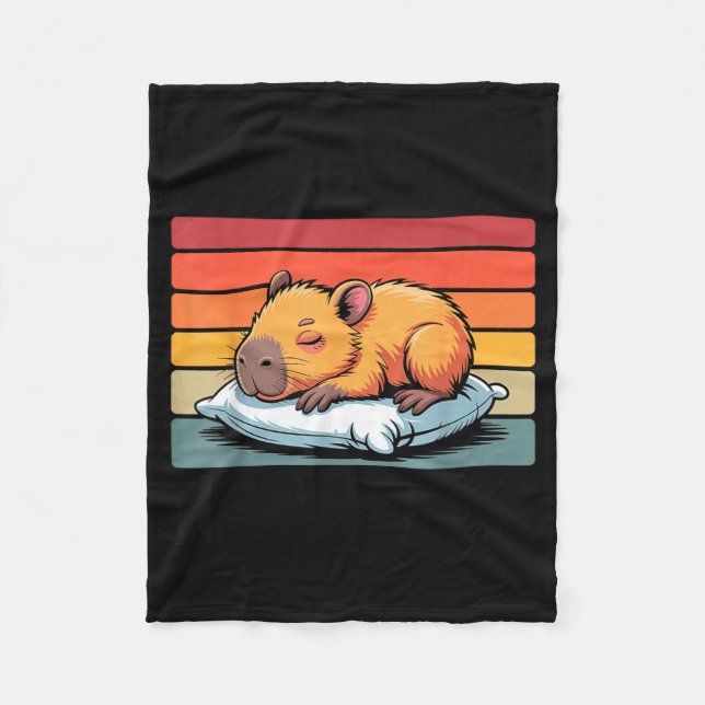 Napybara For Men Women Cute Capybara Sleeng Nap Lo Fleece Blanket (Front)