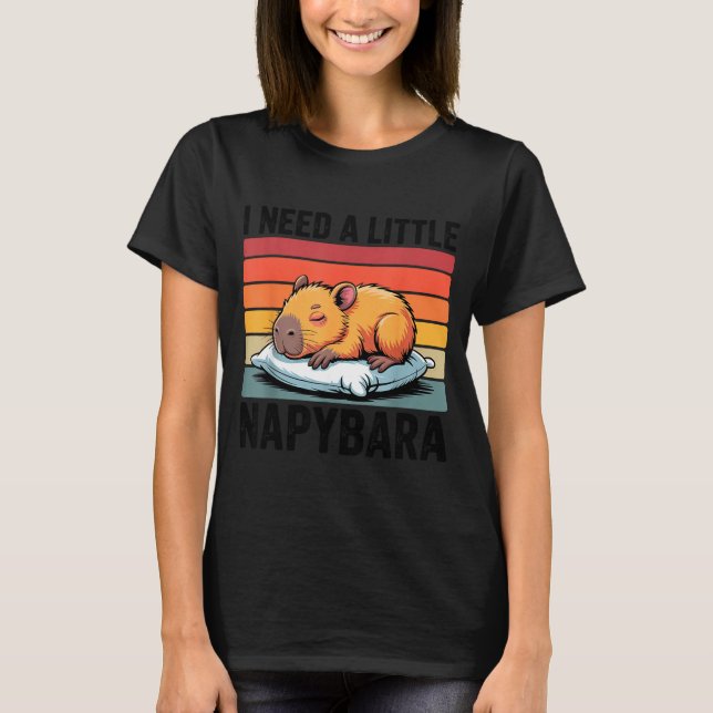 Napybara For Men Women Cute Capybara Sleeng Nap Lo T-Shirt (Front)