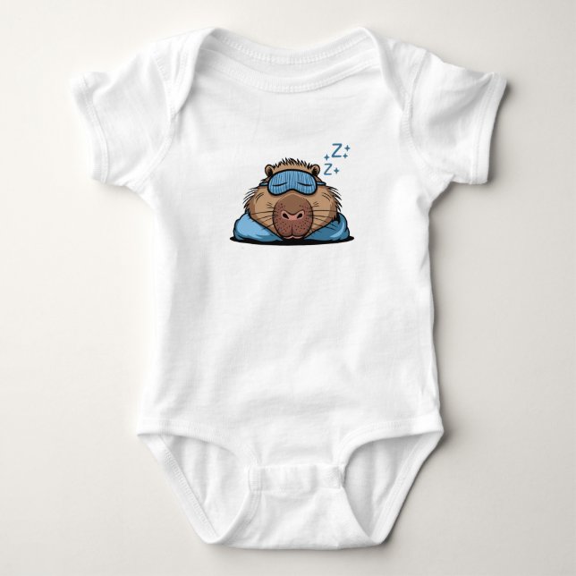Napybara Sleepy Capybara I Need A Napybara Baby Bodysuit (Front)
