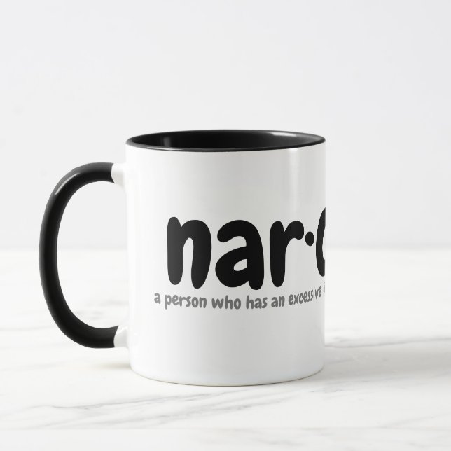 nar·cis·sist coffee mug (Left)