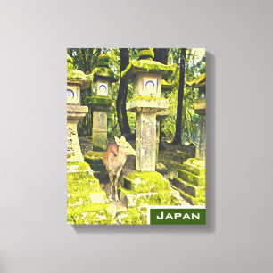 Nara Japan deer park travel print