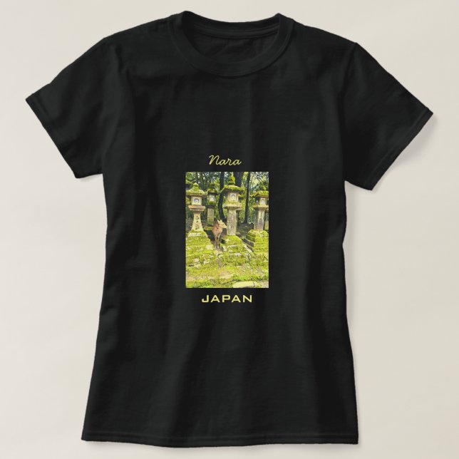 Nara Japan deer park travel print T-Shirt (Design Front)