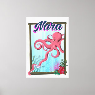 Nara Japan Squid travel poster Canvas Print