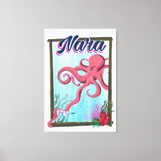 Nara Japan Squid travel poster Canvas Print
