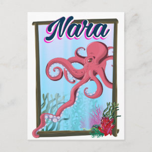 Nara Japan Squid travel poster Postcard