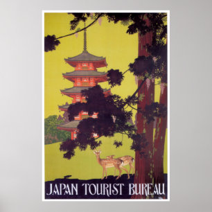NARA JAPAN TOURISM VINTAGE c. 1920 Poster