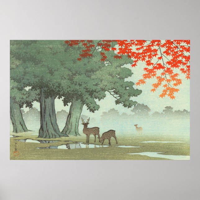 Nara Park Kawase Hasui 1953 Japanese Art  Poster (Front)