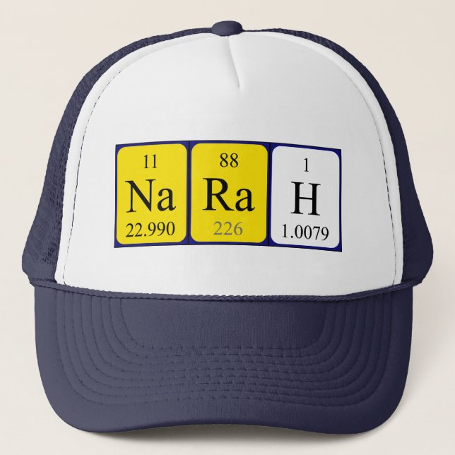 Narah periodic table name hat (Front)
